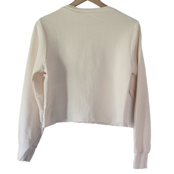 NEW Anthropologie Fringed Cream Sweatshirt/Sweater - Size: Large - Picture 5 of 10